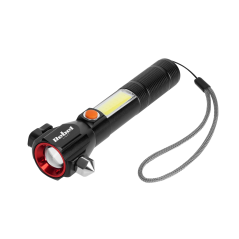 Akumulatorowa latarka wielofunkcyjna REBEL (zoom, nożyk, młotek do szyby)