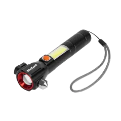 Akumulatorowa latarka wielofunkcyjna REBEL (zoom, nożyk, młotek do szyby)