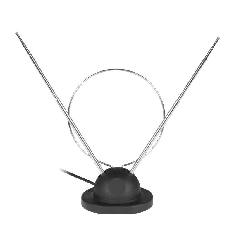 Antena pokojowa TV z kablem koncentrycznym z podstawką