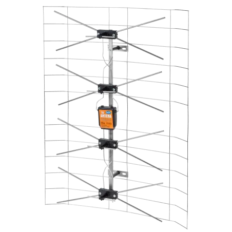 Antena TV siatkowa biała-pusta