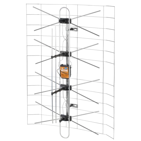 Antena TV siatkowa kompletna(zasilacz+wzmacniacz)+DIPOL 3DX