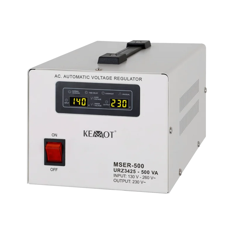 Automatyczny stabilizator napięcia KEMOT MSER-500 (500 VA, serwomotor) Automatyczny stabilizator napięcia KEMOT MSER-500 (500 VA, serwomotor)