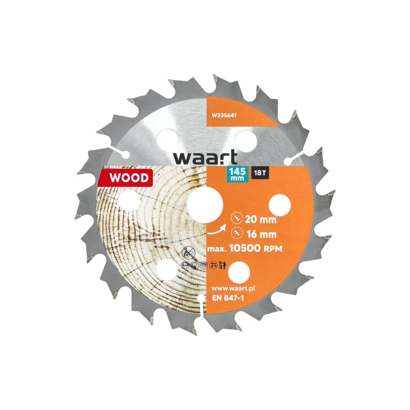Tarcza do pilarki widiowa 145 x 20 mm, 18T, drewno