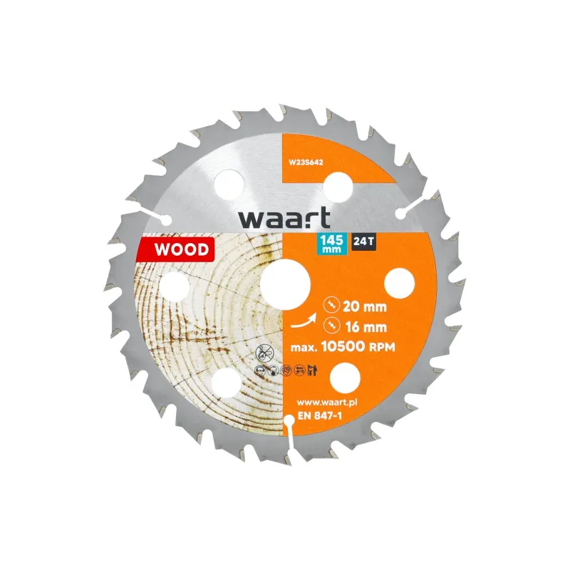 Tarcza do pilarki widiowa 145 x 20 mm, 24T, drewno