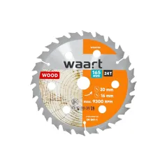 Tarcza do pilarki widiowa 165 x 20 mm, 24T, drewno