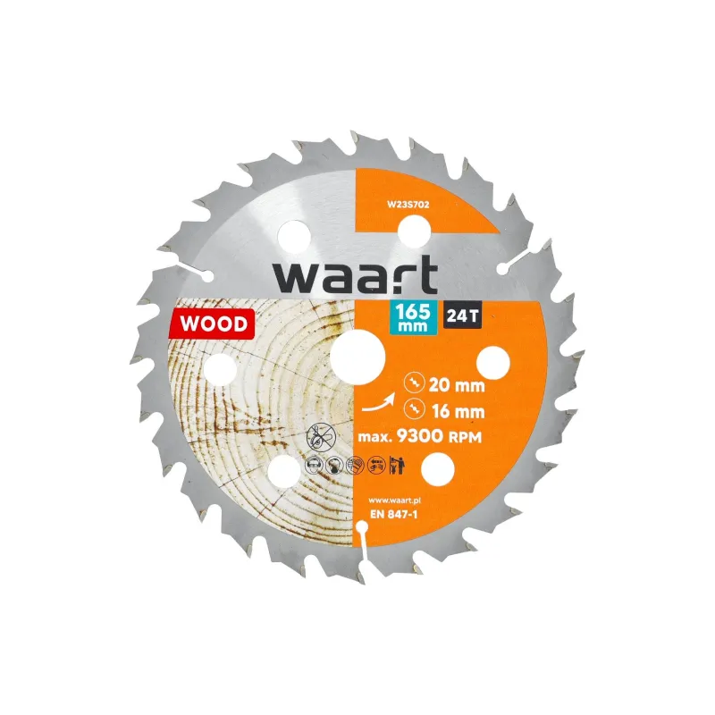 Tarcza do pilarki widiowa 165 x 20 mm, 24T, drewno