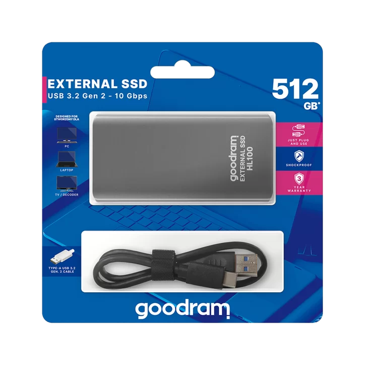 Dysk SSD Goodram HL100 512 GB USB 3.2