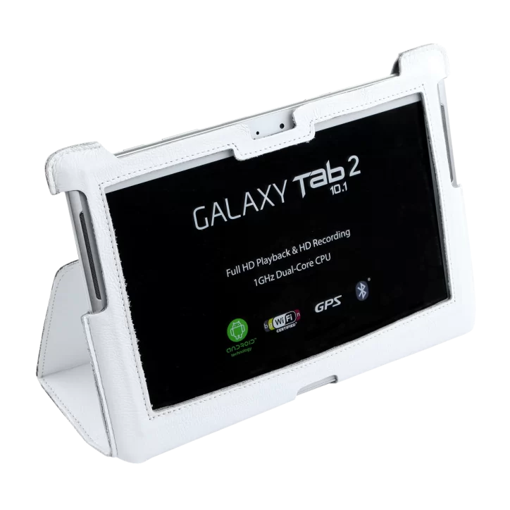 Etui białe dedykowane do Samsung Galaxy Tab P5100 (skóra naturalna)