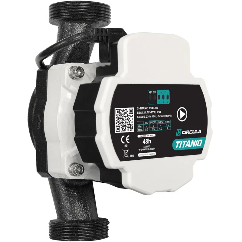 Circula Titanio Pompa Obiegowa C.O. 32/80 180 - PWM Circula Titanio Pompa Obiegowa C.O. 32/80 180 - PWM