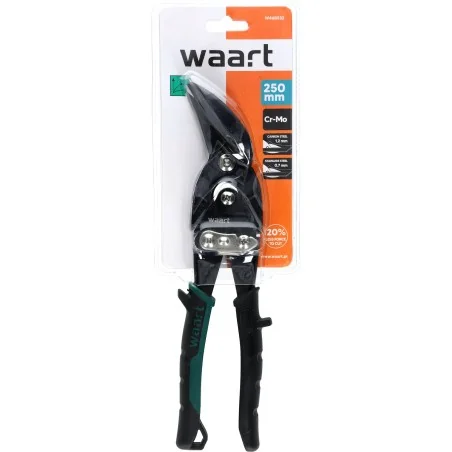 Nożyce do blachy 250 mm, CR-MO, zielone-prawe, heavy duty