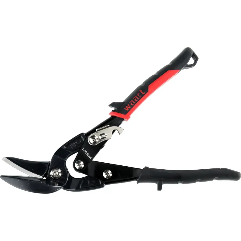 Nożyce do blachy 250 mm, CR-MO, czerwone-lewe, heavy duty