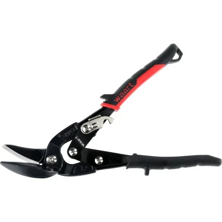 Nożyce do blachy 250 mm, CR-MO, czerwone-lewe, heavy duty