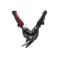 Nożyce do blachy 250 mm, CR-MO, czerwone-lewe, heavy duty