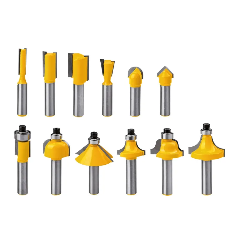 Zestaw frezów stolarskich szybkotnących, trzpień 6 mm, 12 szt.