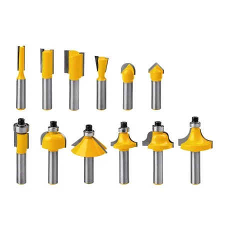Zestaw frezów stolarskich szybkotnących, trzpień 6 mm, 12 szt.