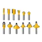 Zestaw frezów stolarskich szybkotnących, trzpień 6 mm, 12 szt.