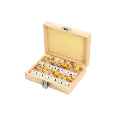 Zestaw frezów stolarskich szybkotnących, trzpień 6 mm, 12 szt.