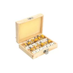 Zestaw frezów stolarskich szybkotnących, trzpień 6 mm, 12 szt.