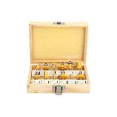 Zestaw frezów stolarskich szybkotnących, trzpień 6 mm, 12 szt.