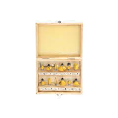 Zestaw frezów stolarskich szybkotnących, trzpień 6 mm, 12 szt.