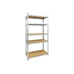 Regał magazynowy 90 x 40 x 180 cm, 175 kg, metalowy, galwanizowany