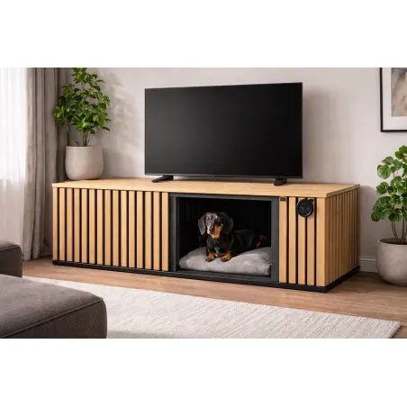 Buda wygłuszająca dla psa z labiryntem – antyhukowa Premium