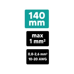 Szczypce tnące boczne, 140 mm, precyzyjne, 10-20AWG, waart