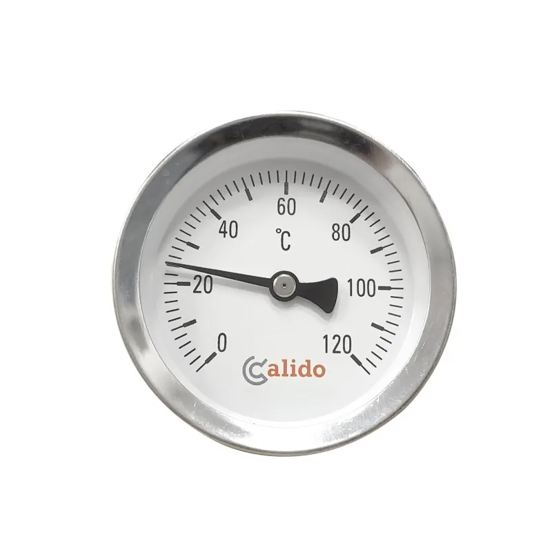 TERMOMETR BIMETALICZNY TYLNY - pomiar temperatury Ø 26 mm - szkło G1/2, 0÷120°C Średnica czujnika temperatury 6mm. TERMOMETR BIMETALICZNY TYLNY - pomiar temperatury Ø 26 mm - szkło G1/2, 0÷120°C Średnica czujnika temperatury 6mm.