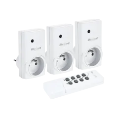 Gniazdo sieciowe Rebel sterowane pilotem(1+3)