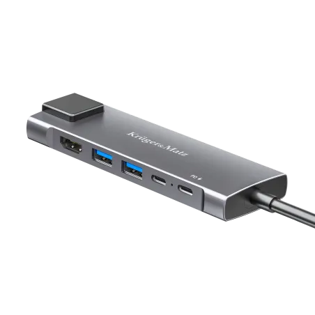 Adapter (HUB) USB typu C na HDMI/2x USB3.0/2x USB typu C/RJ45