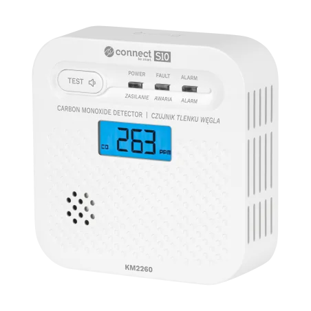 Czujnik czadu, tlenku węgla Kruger&Matz Connect S10 Tuya PN-EN50921