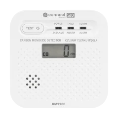Czujnik czadu, tlenku węgla Kruger&Matz Connect S10 Tuya PN-EN50921