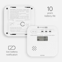 Czujnik czadu, tlenku węgla Kruger&Matz Connect S10 Tuya PN-EN50921