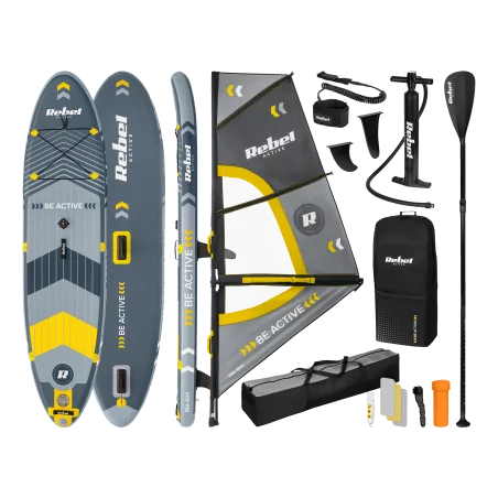 Deska REBEL ACTIVE SUP, windsurfing, pompowana, zestaw, 305x76x15
