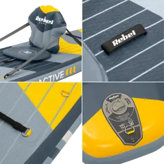 Deska SUP REBEL ACTIVE PRO Touring, 381x81x15, zestaw