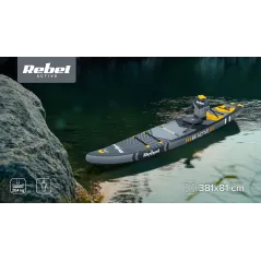 Deska SUP REBEL ACTIVE PRO Touring, 381x81x15, zestaw