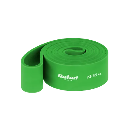 Guma do ćwiczeń TPE - Power Band PT-5, zielona 23-55 kg  REBEL ACTIVE