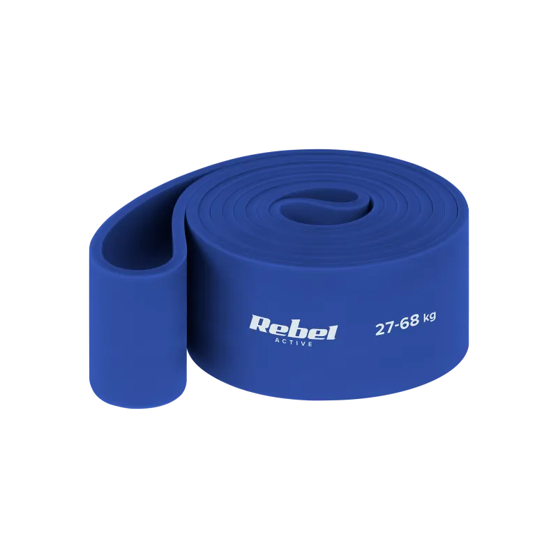 Guma do ćwiczeń TPE - Power Band PT-6, niebieska 27-68 kg REBEL ACTIVE