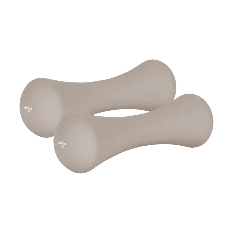 Hantelki żeliwne neoprenowe 2x4kg, REBEL ACTIVE