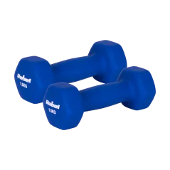 Hantelki żeliwne neoprenowe HEX 2x1.5kg, REBEL ACTIVE
