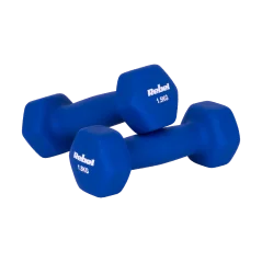 Hantelki żeliwne neoprenowe HEX 2x1.5kg, REBEL ACTIVE