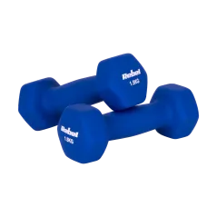 Hantelki żeliwne neoprenowe HEX 2x1.5kg, REBEL ACTIVE