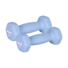 Hantelki żeliwne neoprenowe HEX 2x1kg, REBEL ACTIVE