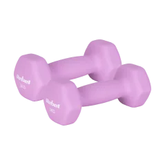 Hantelki żeliwne neoprenowe HEX 2x2kg, REBEL ACTIVE