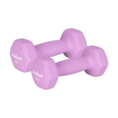 Hantelki żeliwne neoprenowe HEX 2x2kg, REBEL ACTIVE