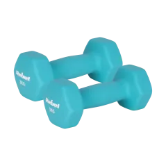 Hantelki żeliwne neoprenowe HEX 2x3kg, REBEL ACTIVE