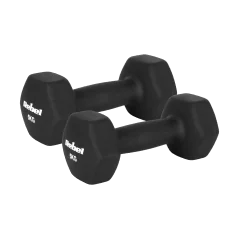 Hantelki żeliwne neoprenowe HEX 2x5kg, REBEL ACTIVE