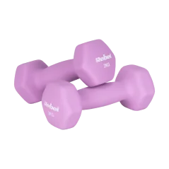 Hantelki żeliwne neoprenowe HEX zestaw 12kg (2x1kg+2x2kg+2x3kg), REBEL ACTIVE