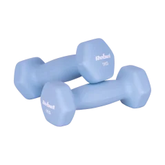 Hantelki żeliwne neoprenowe HEX zestaw 30kg (2x1kg+2x2kg+2x3kg+2x4kg+2x5kg), REBEL ACTIVE