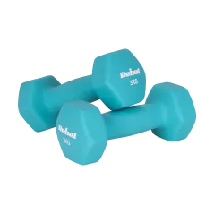 Hantelki żeliwne neoprenowe HEX zestaw 30kg (2x1kg+2x2kg+2x3kg+2x4kg+2x5kg), REBEL ACTIVE